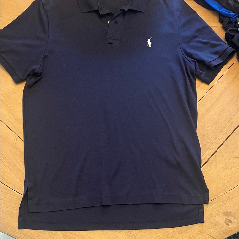 Polo by Ralph Lauren Men's Classic Navy Polo Shirt - Picture 2 of 4